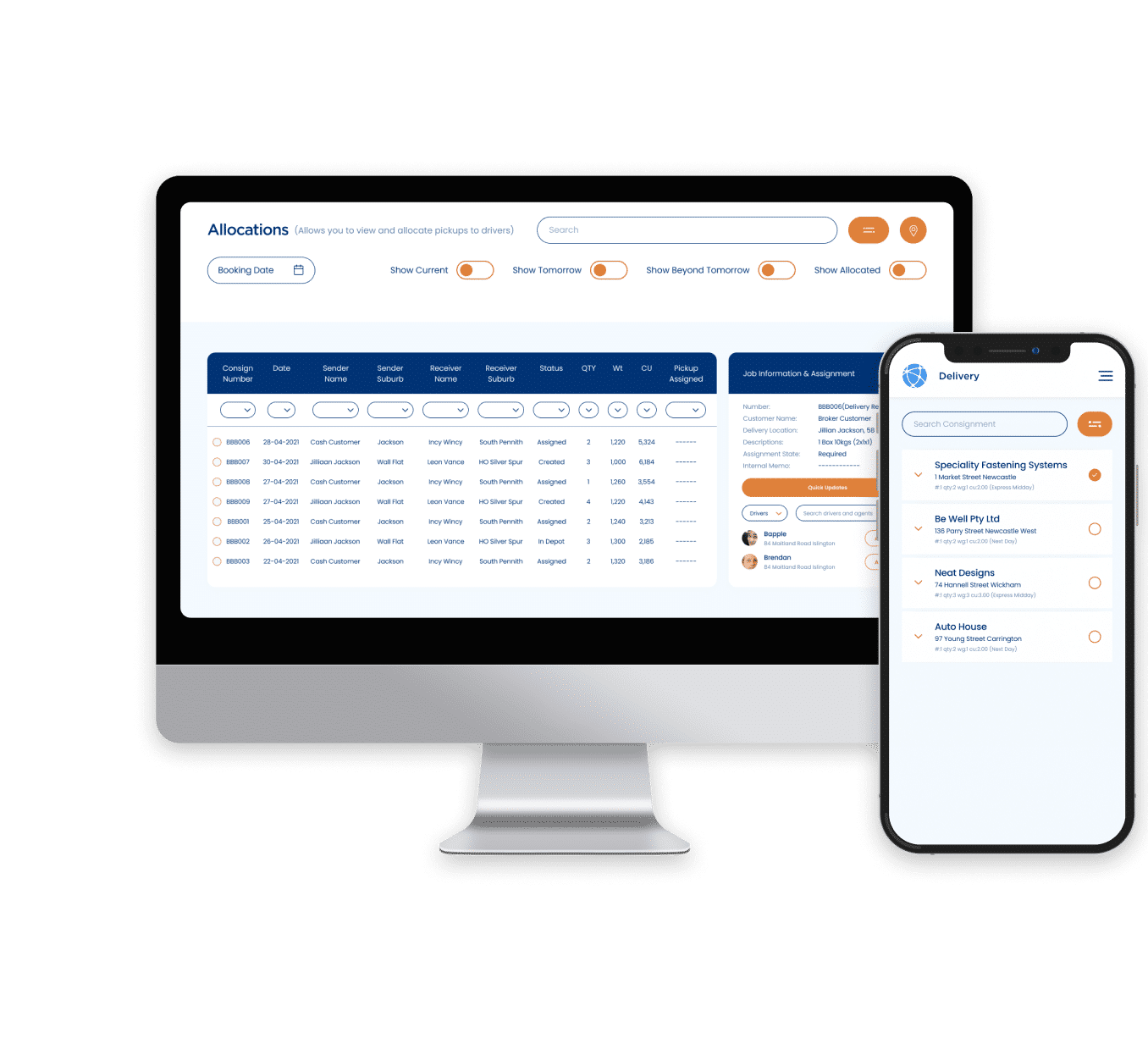 Logistics allocations controller