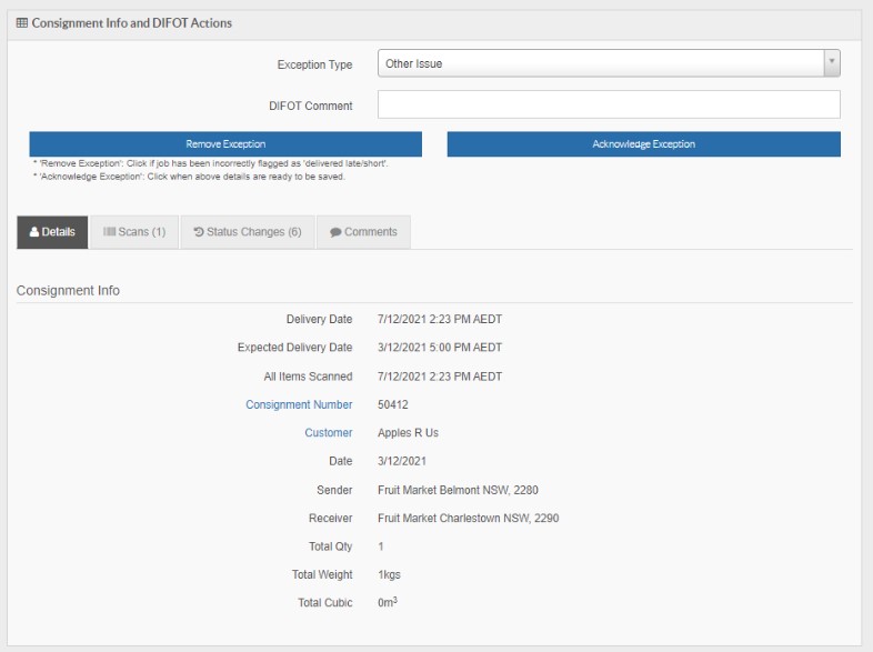 DIFOT Review and Reporting