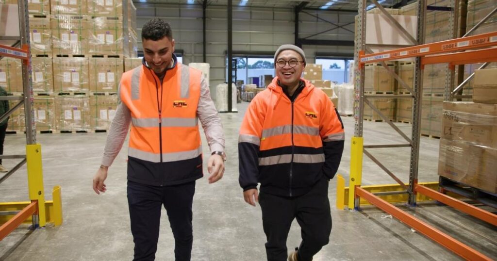 logistics employees checking around the warehouse implementing smooth operation