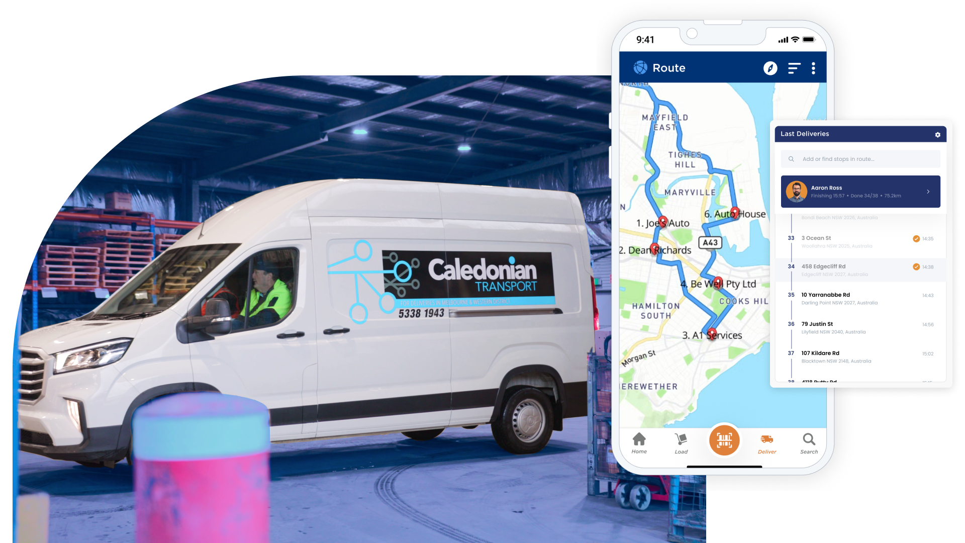 driver getting ready for delivery takign advantage of driver tracking transport software