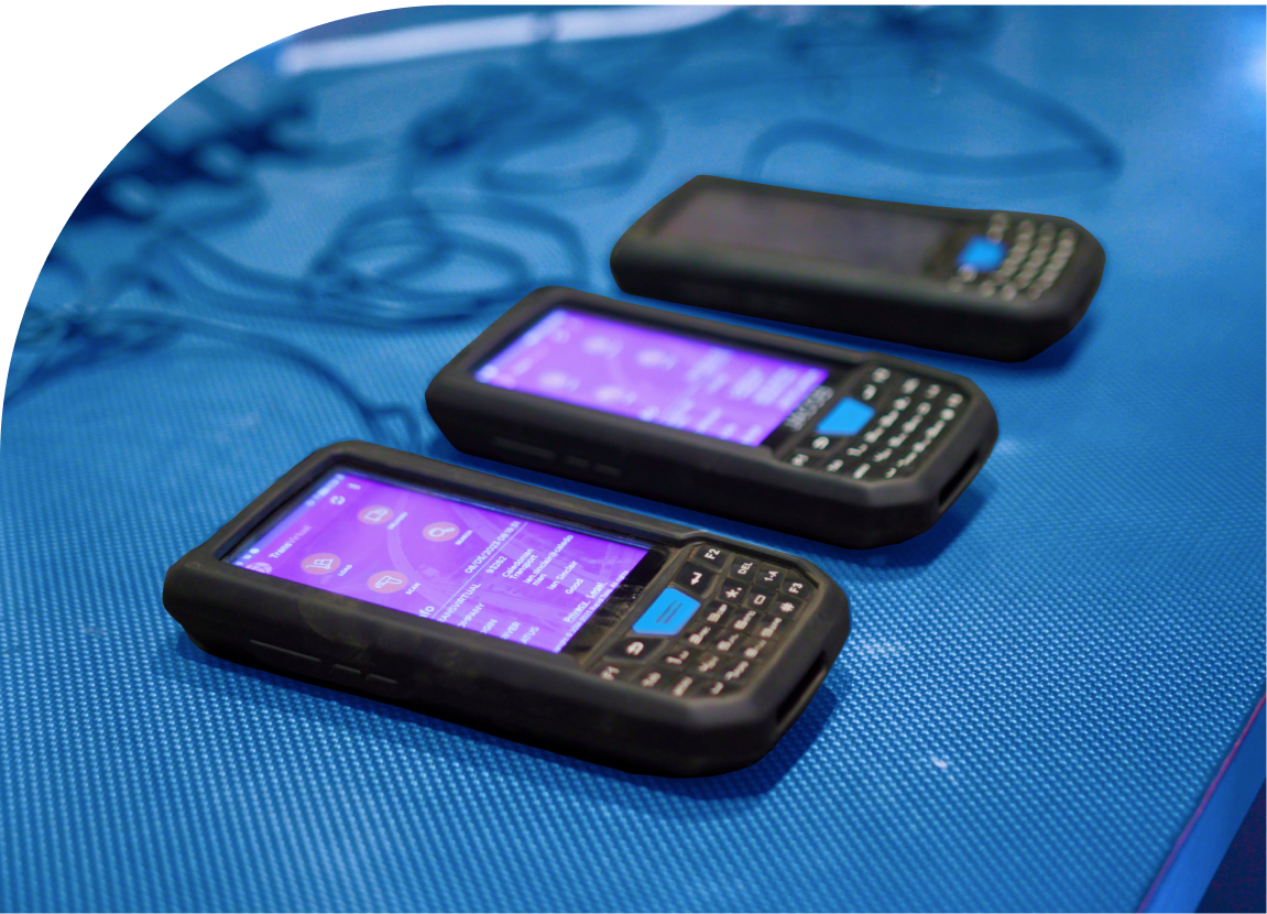 barcode scanners equipped with logistics software for tracking and managing inventory