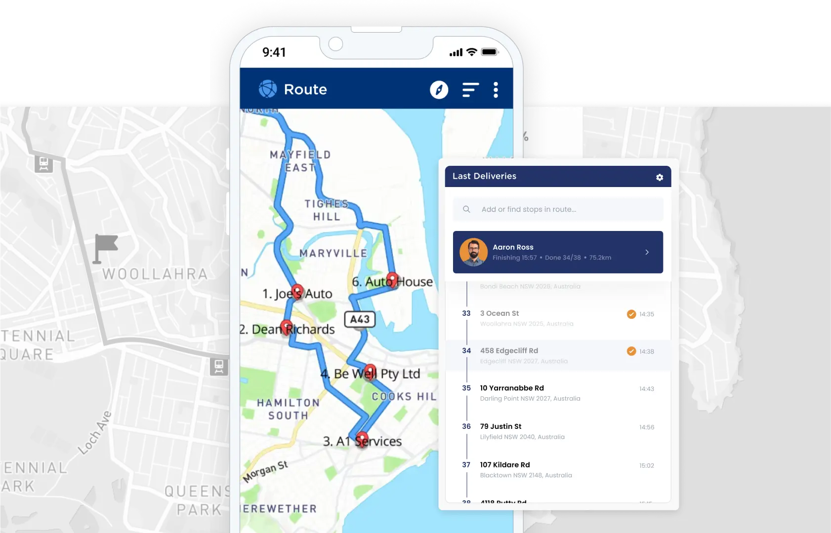 Freight Forwarding - real time monitoring dashboard