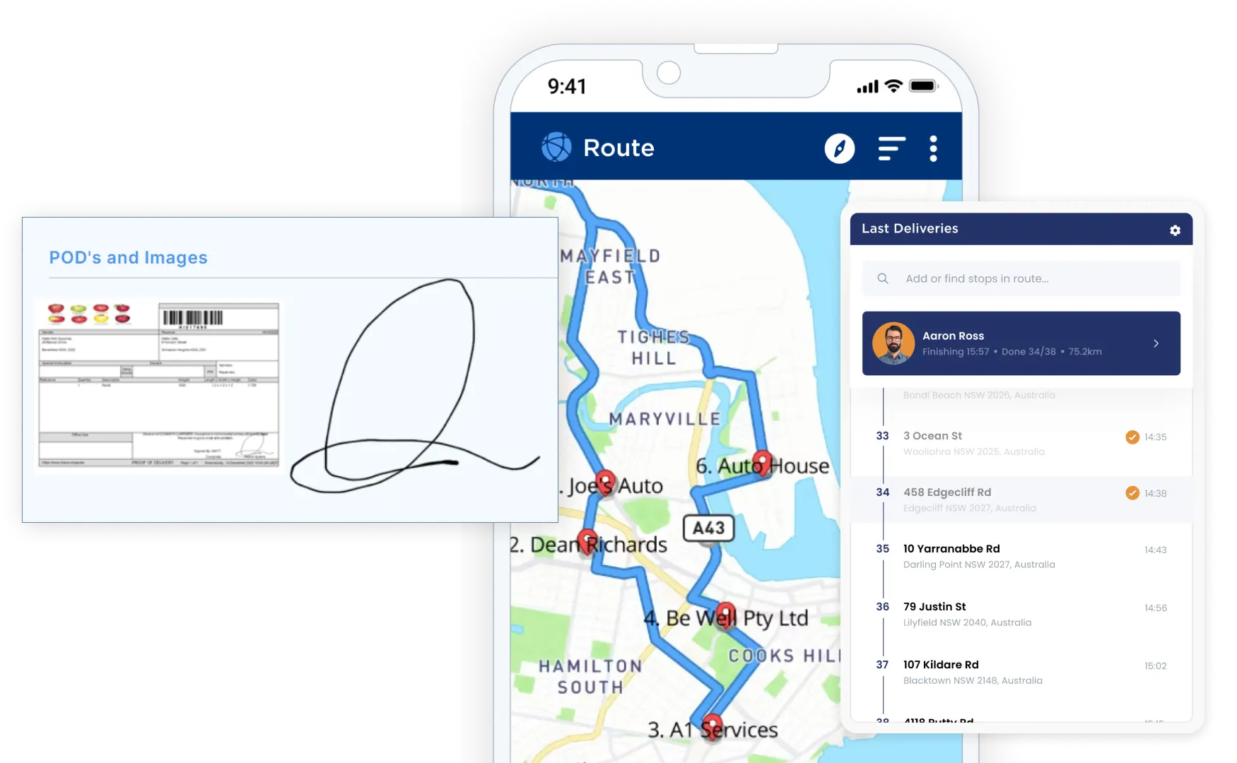 POD details - software tracking