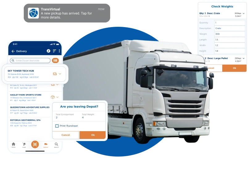 Homepage - Transport Management System