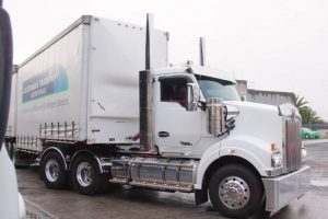 truckload transport truck getting ready for dispatch