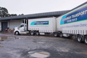 truck arriving at the warehouse