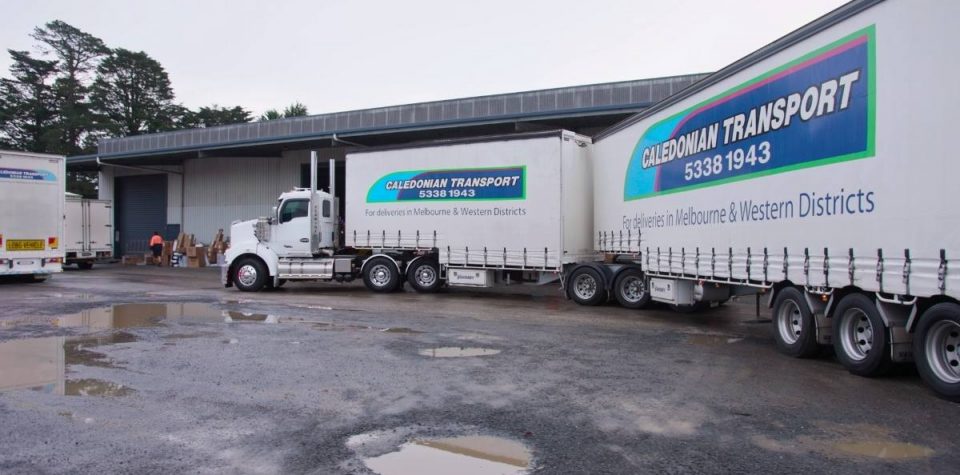 truck arriving at the warehouse